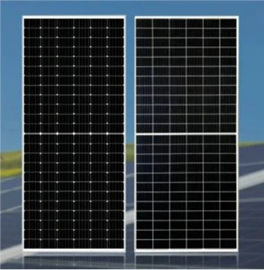 Painel fotovoltaico de silício policristalino meio cortado